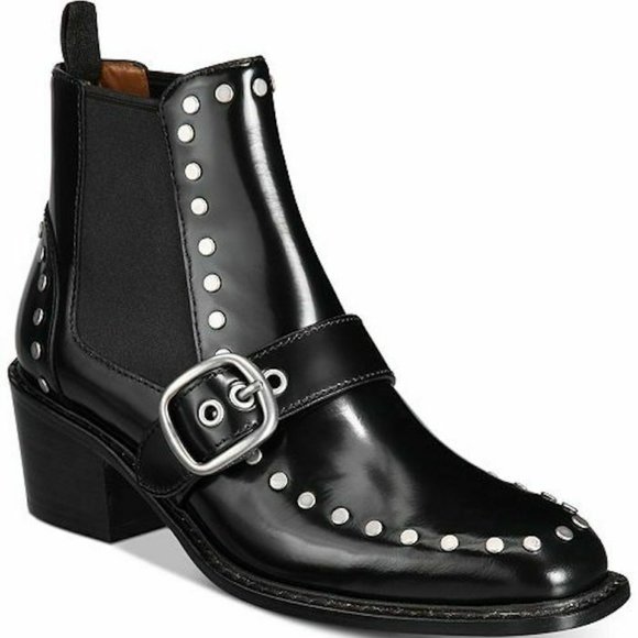 COACH  Spazzolato Leather Nora Chelsea Bootie With Studs Excellent condition - Picture 1 of 12